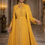 Yellow Moroccan Takchita Kaftan Dress